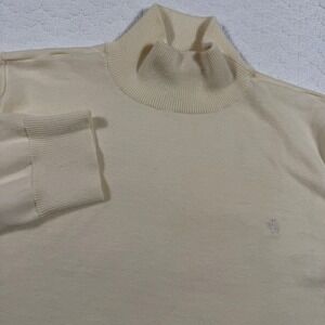 LAUREN‎ Ralph Lauren Cream Mock Neck Long Sleeve Sweater Top Womens XL